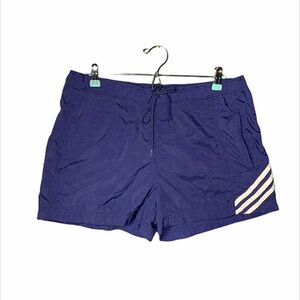 ADIDAS Three Striped Navy Blue Shorts‎ Size Large